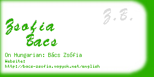 zsofia bacs business card